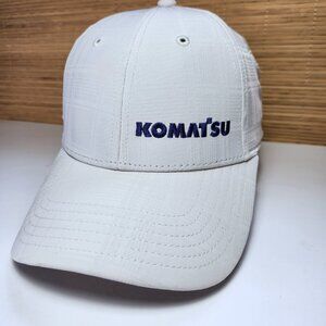 Komatsu Dryve Ball Cap Hat Light Tan Tone on Tone 6 panel Heavy Equipment